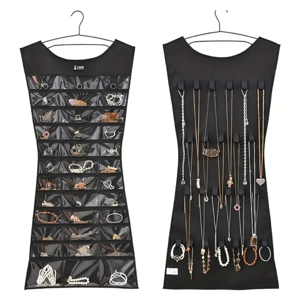 Hanging Jewelry organizer pouch necklace accessory storage space saver